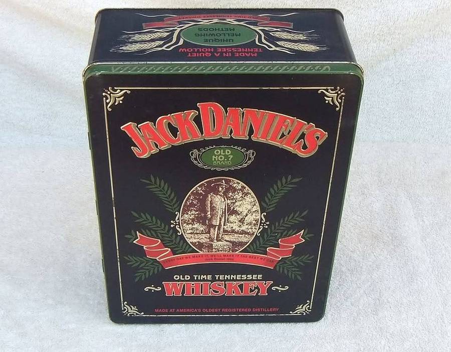A limited edition Jack Daniels tin canister