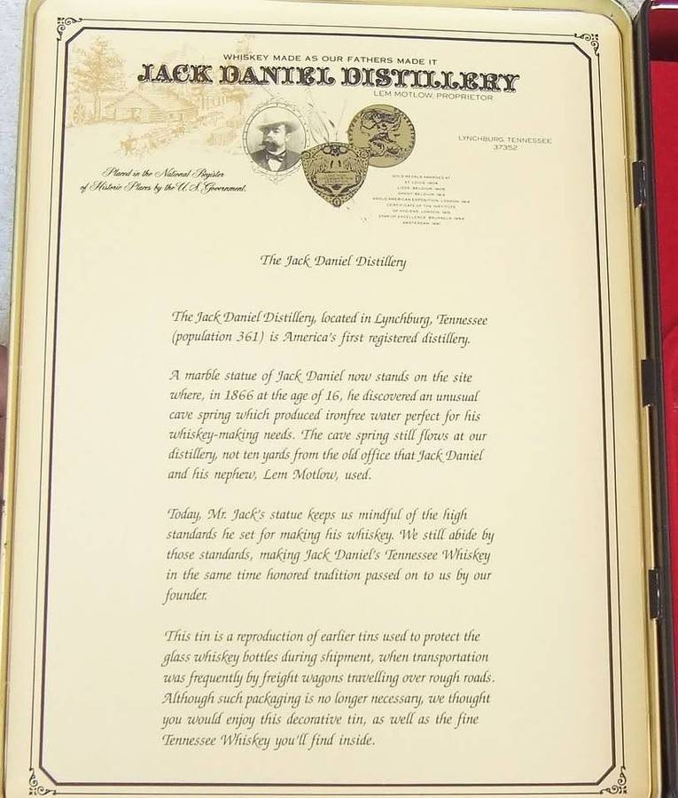 A limited edition Jack Daniels tin canister