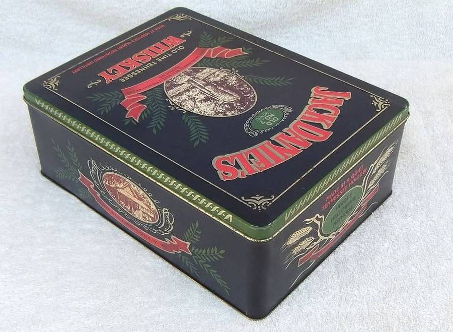 A limited edition Jack Daniels tin canister