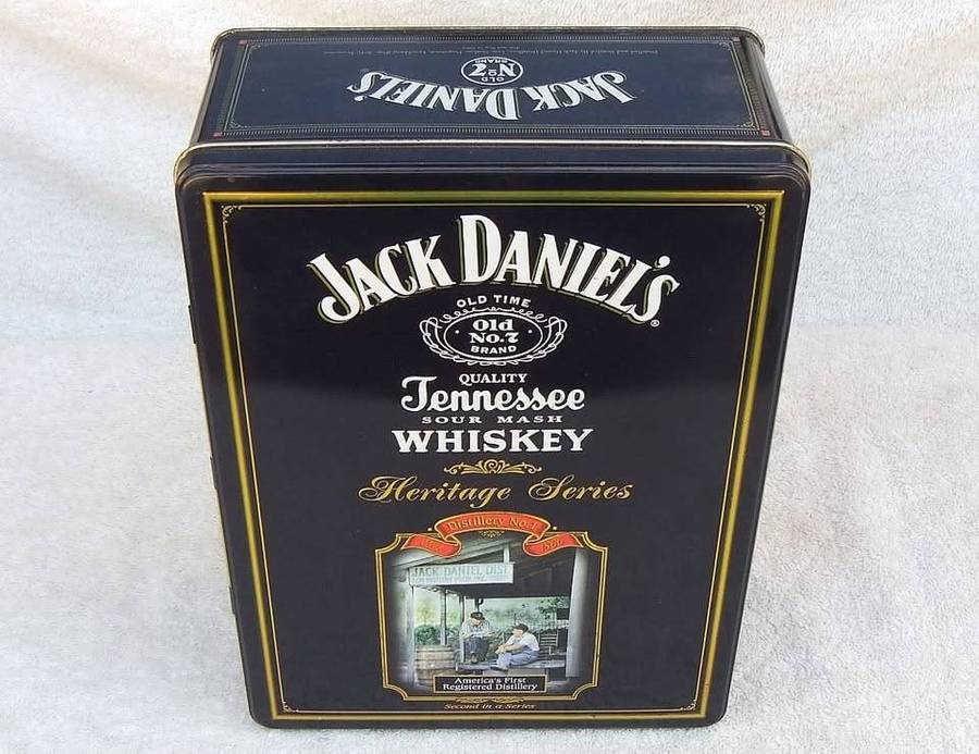 A limited edition Jack Daniels tin canister