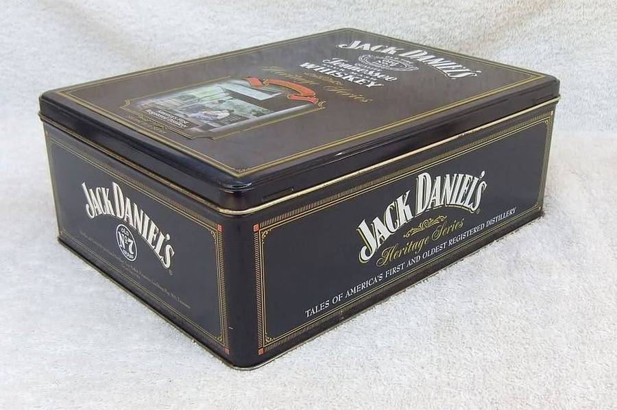 A limited edition Jack Daniels tin canister
