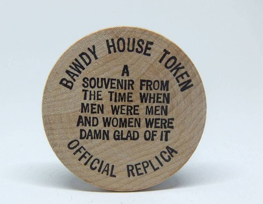 American wooden nickel token -