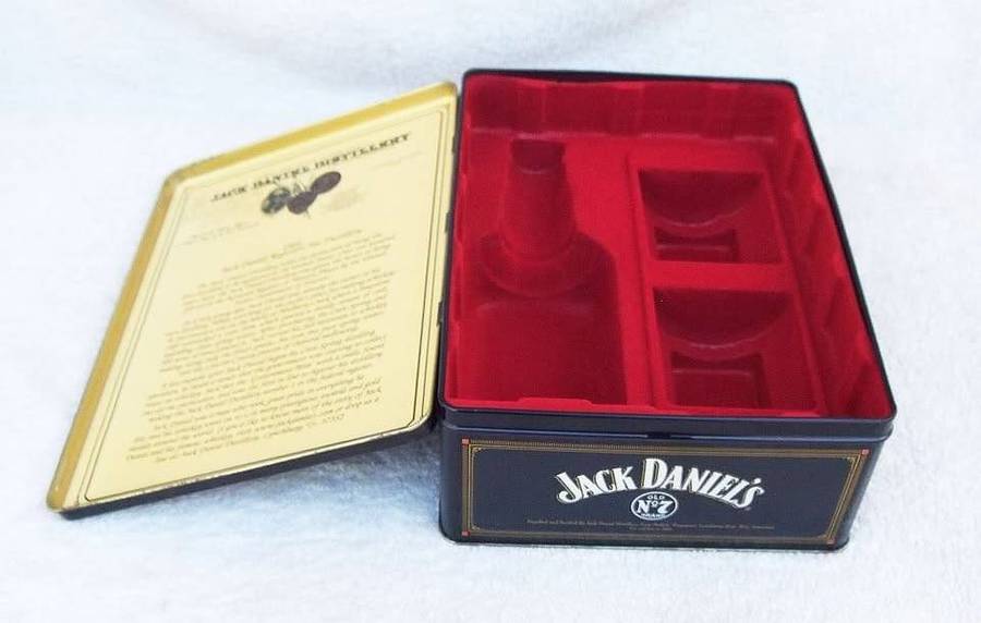 A limited edition Jack Daniels tin canister