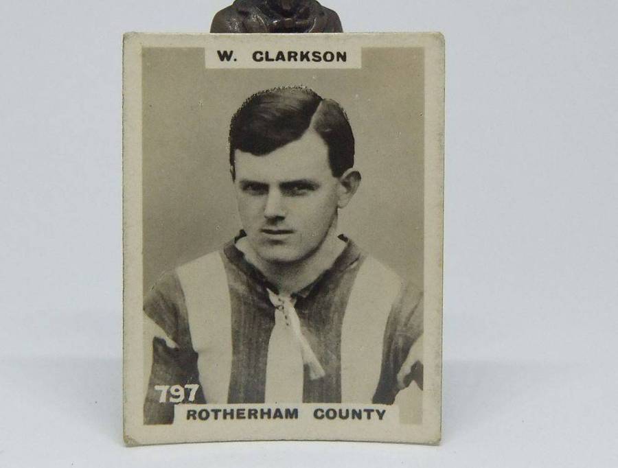 UNDER R100 - 1920`s Sports card - Football - W. Clarkson - Rotherham County F.C
