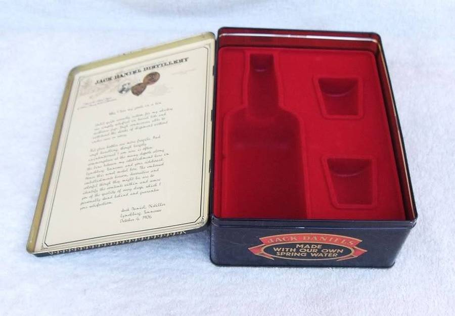 A limited edition Jack Daniels tin canister