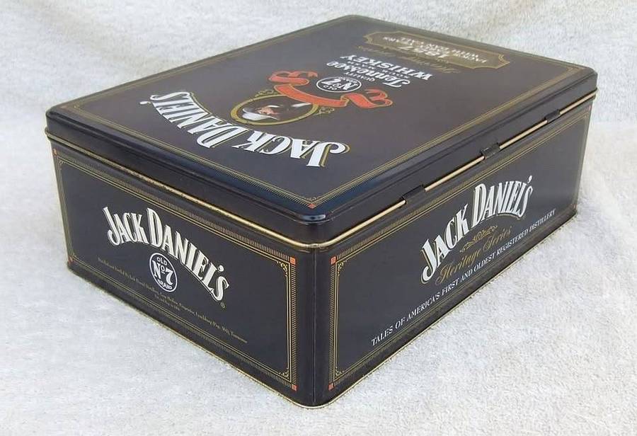 A limited edition Jack Daniels tin canister