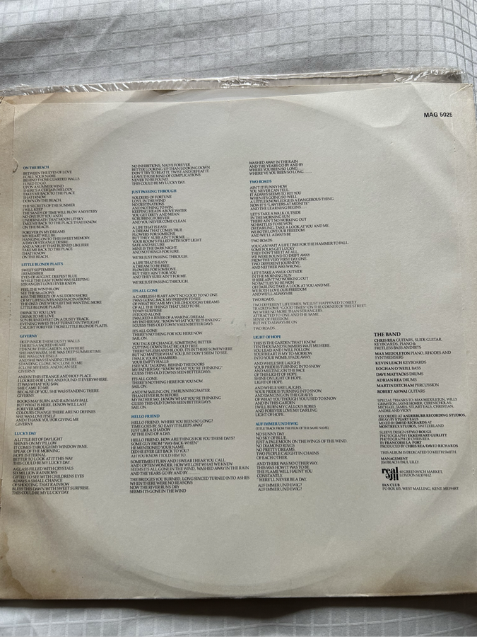 CHRIS REA - ON THE BEACH LP VINYL