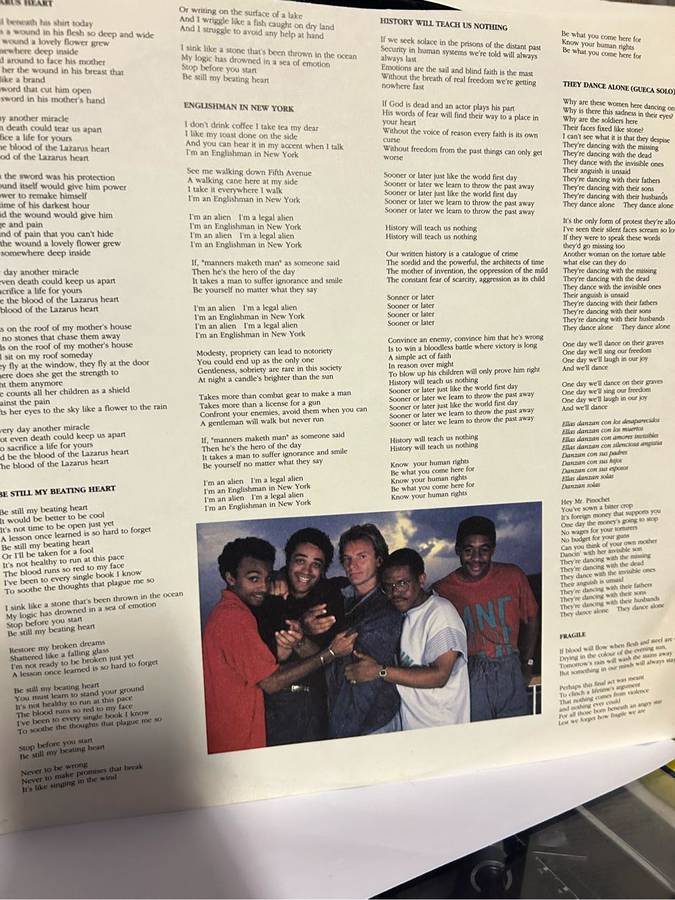 STING - NOTHING LIKE THE SUN 2LP VINYL