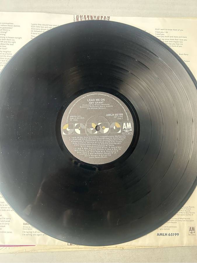 AMY GRANT - LEAN ON ME LP VINYL