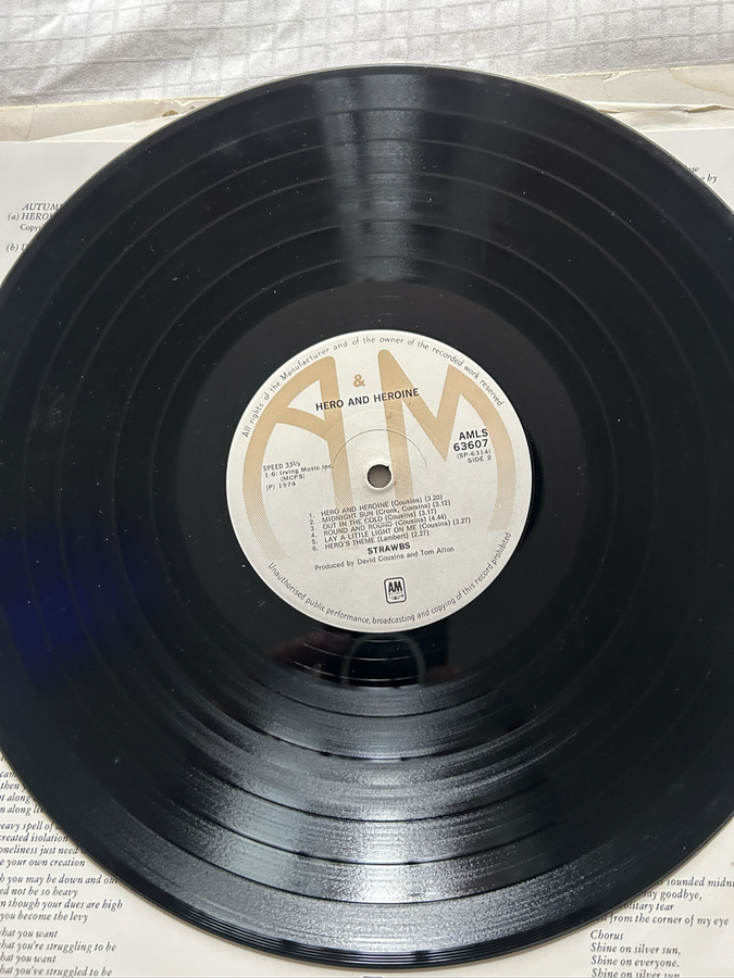 STRAWBS - HERO AND HEROINE LP VINYL