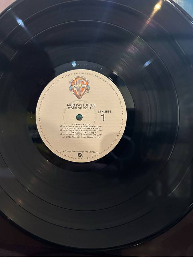 JACO PASTORIUS - WORD OF MOUTH LP VINYL