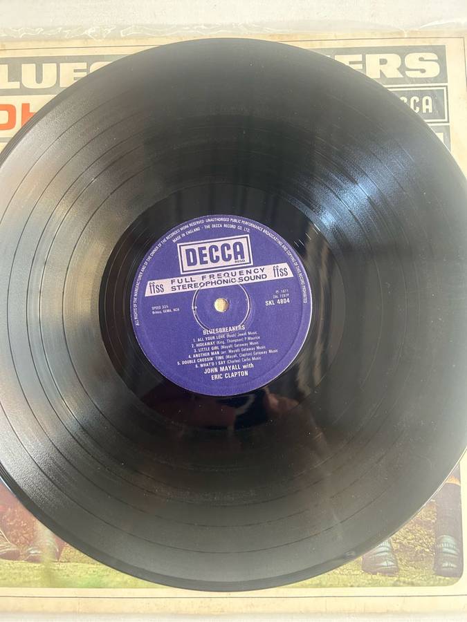 JOHN MAYALL WITH ERIC CLAPTON - BLUES BREAKERS LP VINYL