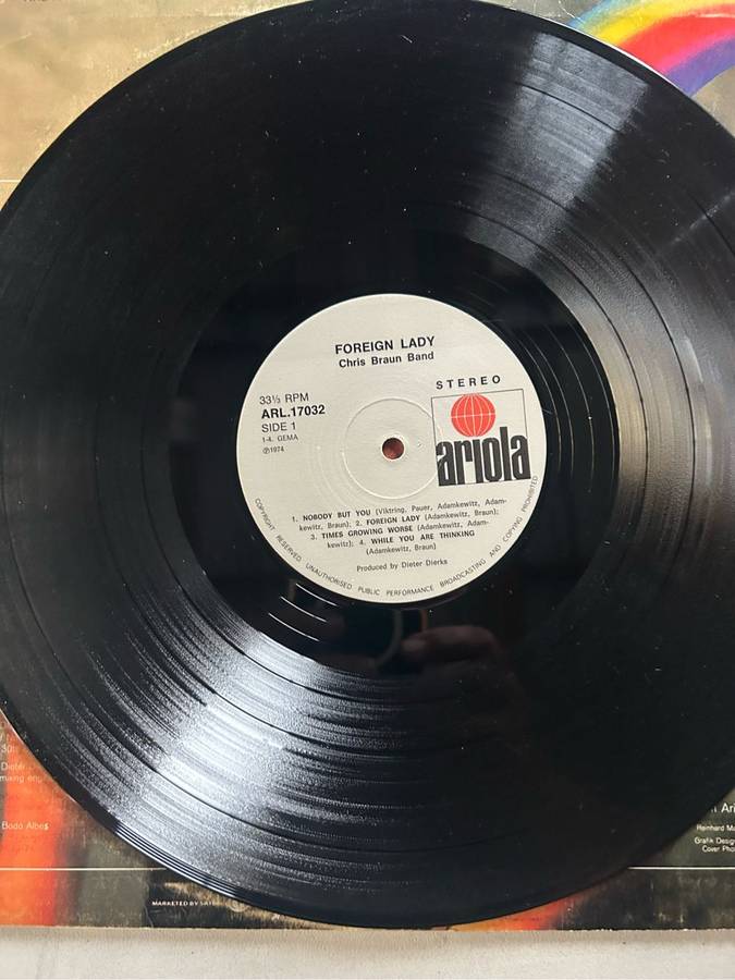 CHRIS BRAUN BAND - FOREIGN LADY LP VINYL