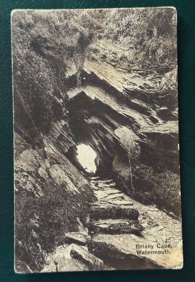POSTCARD BRIANY CAUE, WATERMOUTH