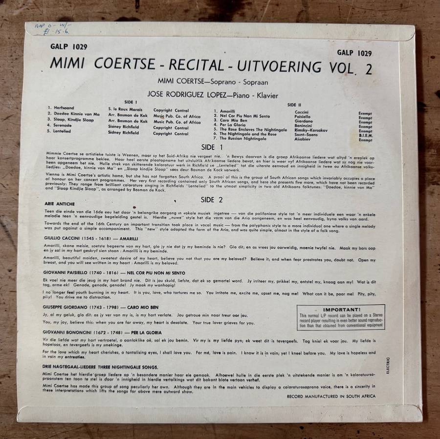 Mimi Coertse Recital
