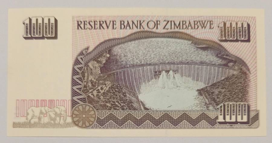 ZIMBABWE $100 BANKNOTE