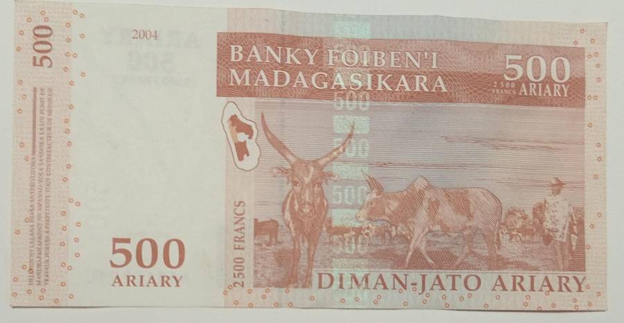 MADAGASCAR 500 ARIARY BANKNOTE