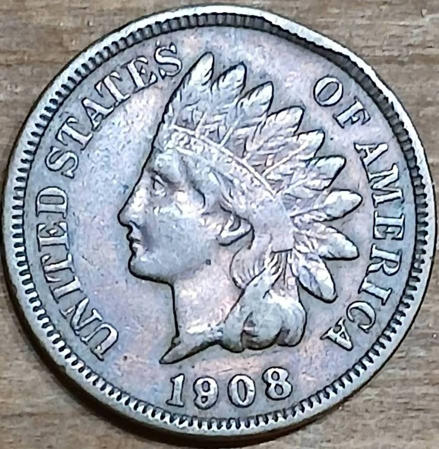 1908 USA ONE CENT COIN