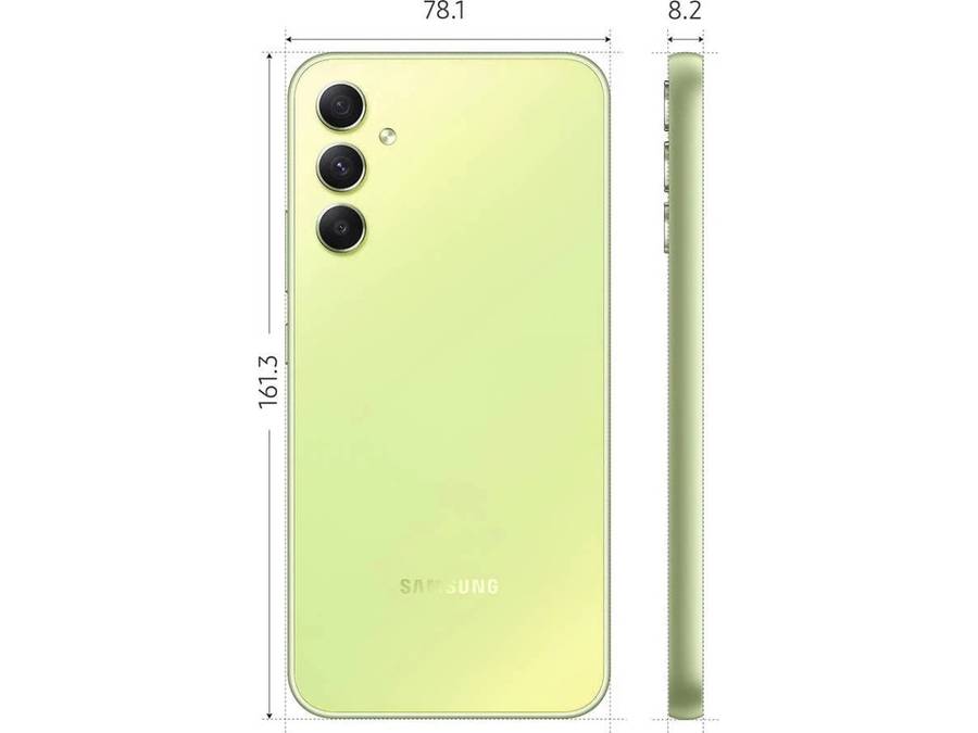 Samsung A34 with Cover - Green