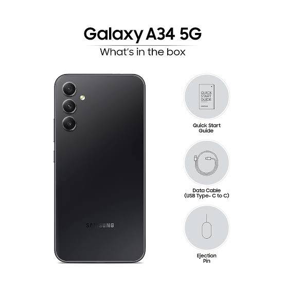 LATE ENTRY Samsung A34 with Cover - Black