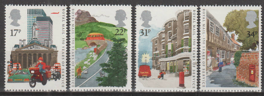 GB 1985 The 350th Anniversary of the Royal Mail Service UMM SG 1290-3
