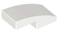 LEGO USED ~ Slope Curved 2 x 1 x 2/3 ~ WHITE