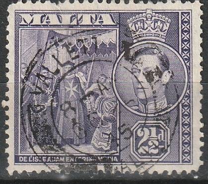 MALTA 1938 King George VI and Local Motifs VFU SG 222A