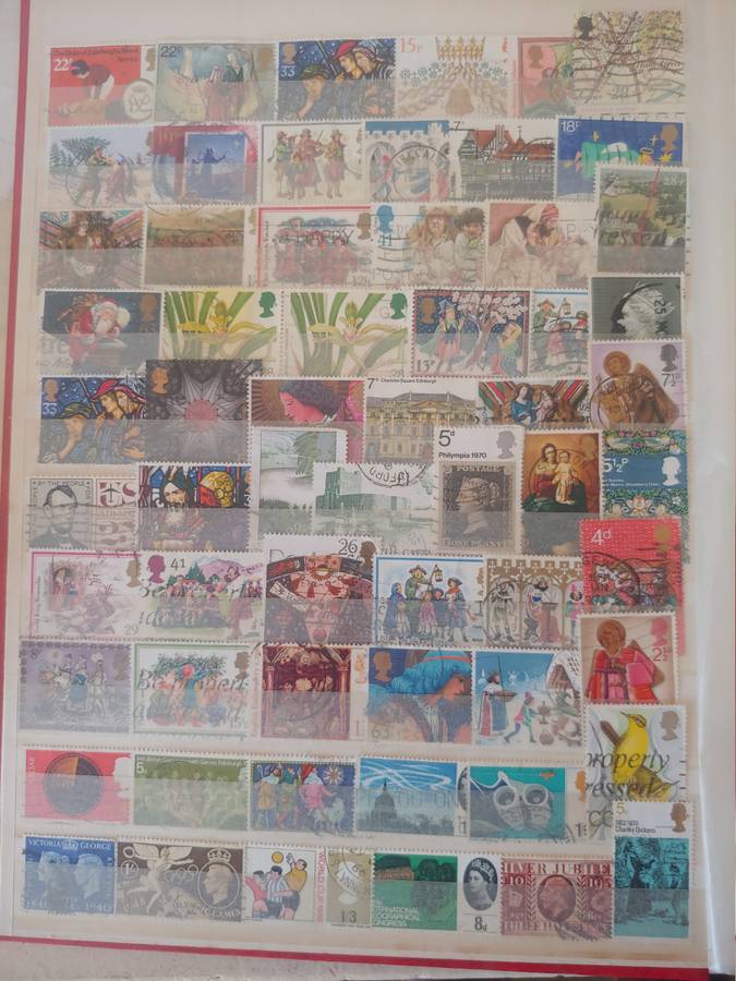 A4 USED LIGHTHOUSE ALBUM LOADED WITH MIXED WORLD STAMPS 16/32 PAGES NOT ALL SHOWN