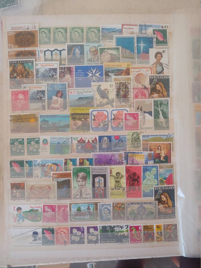 A4 USED LIGHTHOUSE ALBUM LOADED WITH MIXED WORLD STAMPS 16/32 PAGES NOT ALL SHOWN