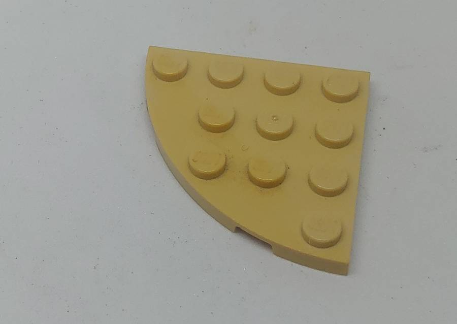 Lego (N) ~ Plate Round Corner 4 x 4 ~ [TAN]