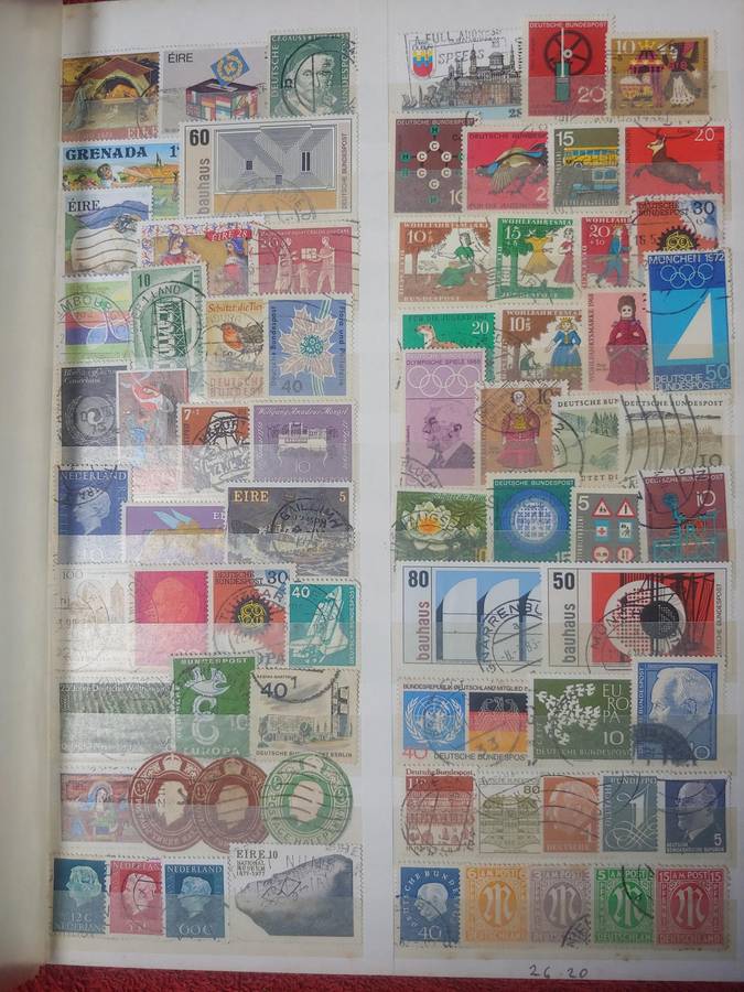 USED A4 KEK STOCKBOOK LOADED WITH MIXED WORLD STAMPS 15/30 PAGES