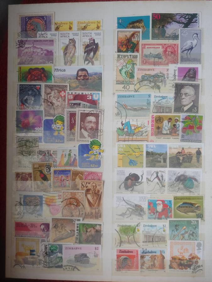 USED A4 KEK STOCKBOOK LOADED WITH MIXED WORLD STAMPS 15/30 PAGES