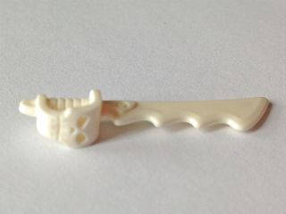 ORIGINAL NINJAGO LEGO Minifigure, Weapon Sword, Cutlass Serrated with Skull Hand Guard WHITE USED