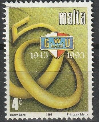 MALTA 1993 The 50th Anniversary of the General Workers Union ULH SG 951