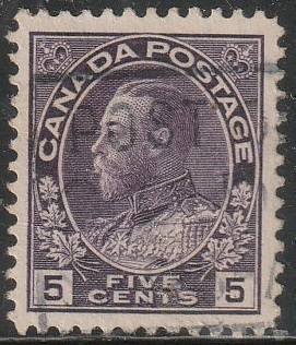 CANADA 1922 -1925 King George V in Admiral Uniform ULH SG 250