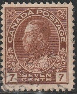 CANADA 1922 -1925 King George V in Admiral Uniform ULH SG 251