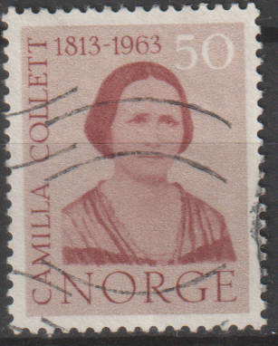 NORWAY 1963 The 100th anniversary of the Birth of Camilla Collett UNH SG 545