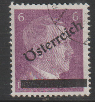 AUSTRIA  1945 Adolf Hitler, 1889-1945 - German Empire Postage  Overprinted "Österreich" ULH SG 818