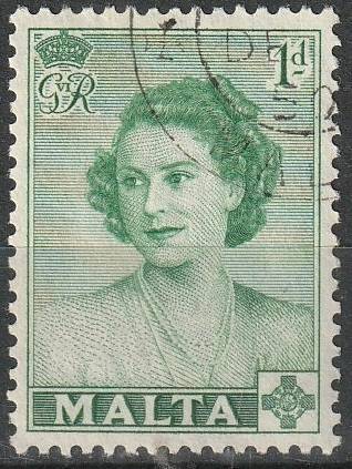 MALTA 1950 Elizabeth II - Royal visit ULH SG 255