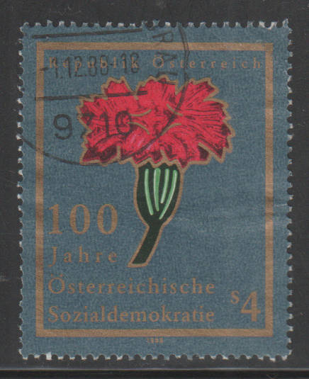 AUSTRIA 1988 The 100th Anniversary of the Austrian Social Democracy UNH SG 2181