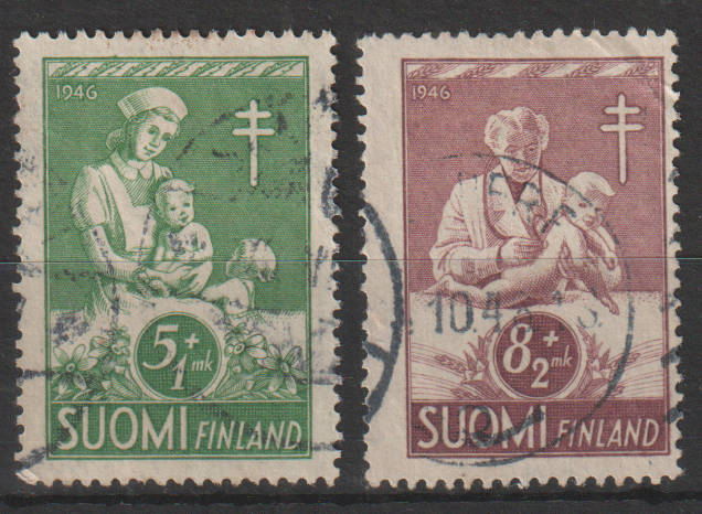 FINLAND 1946 The prevention of tuberculosis ULH SG 418/9