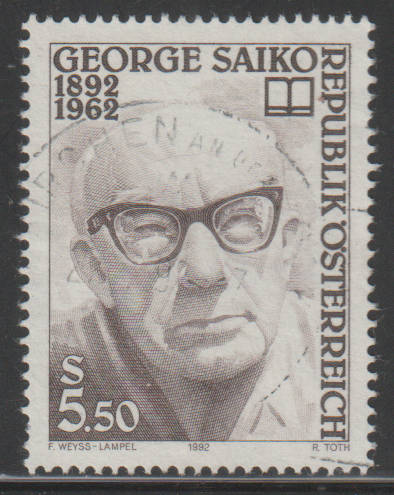 AUSTRIA 1992 The 100th Anniversary of the Birth of George Saiko UNH SG 2285