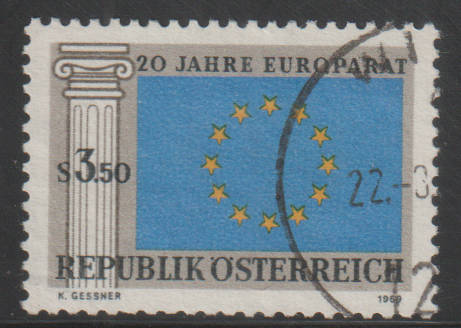 AUSTRIA 1969 The 20th Anniversary of the Council of Europe UNH SG 1551