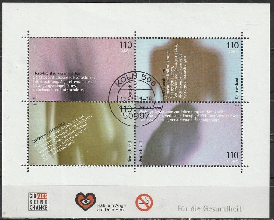 GERMANY 2001 Health Campaign UNH SG MS3066