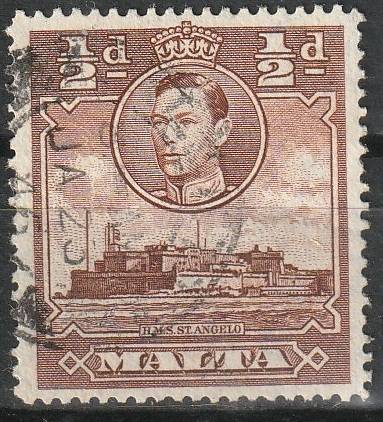 MALTA 1938 King George VI and Local Motifs ULH SG 218A