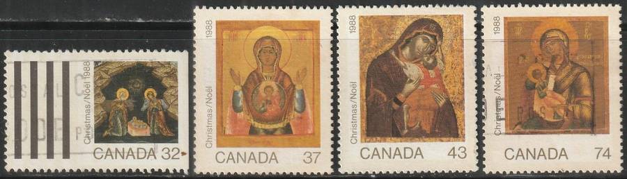 CANADA 1988 Christmas. Icons ULH SG 1308-11