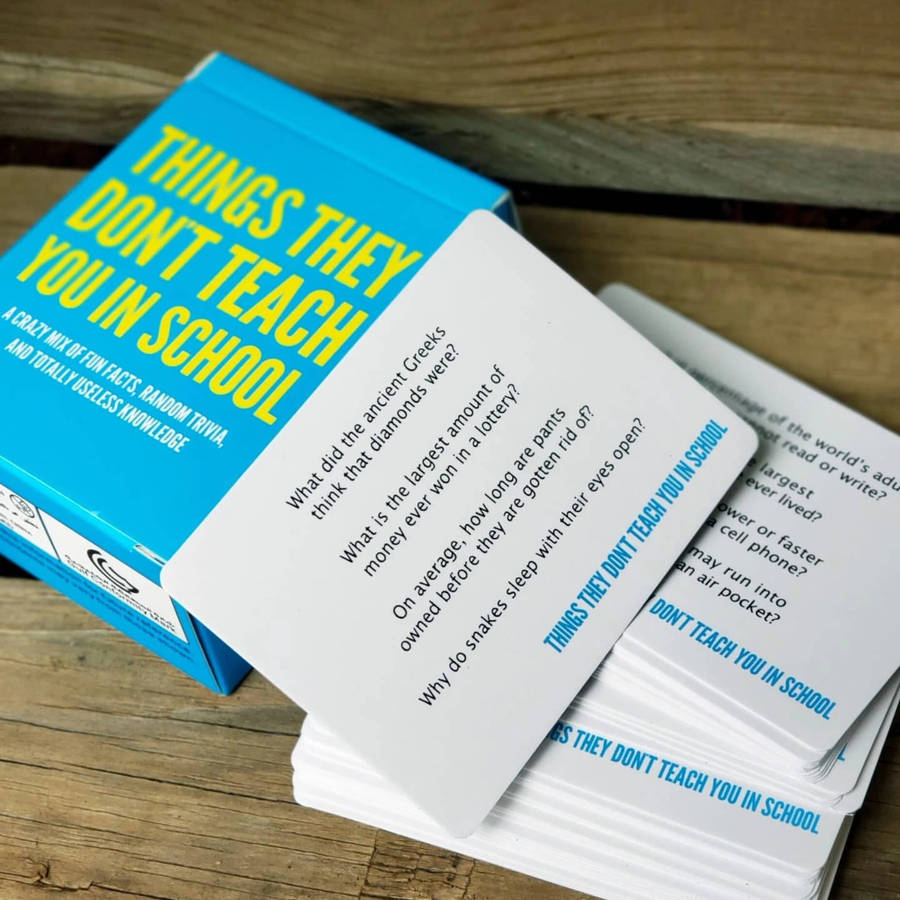 Things They Don't Teach You In School Card Game