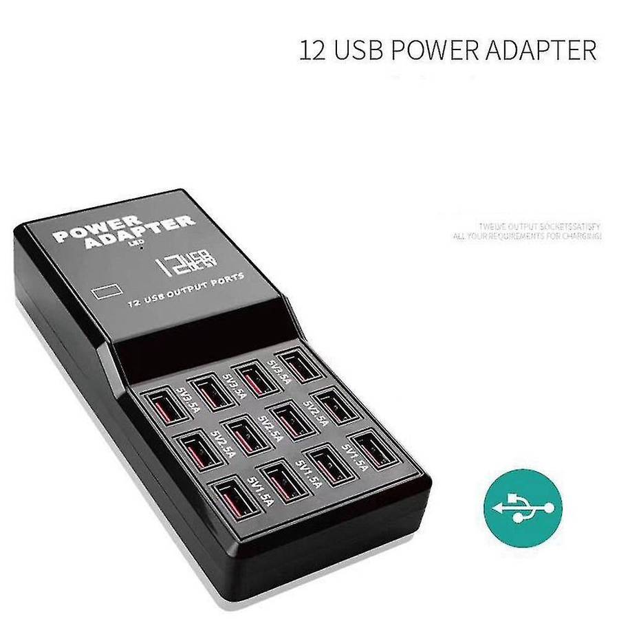 60W 12 Port USB Charging Station