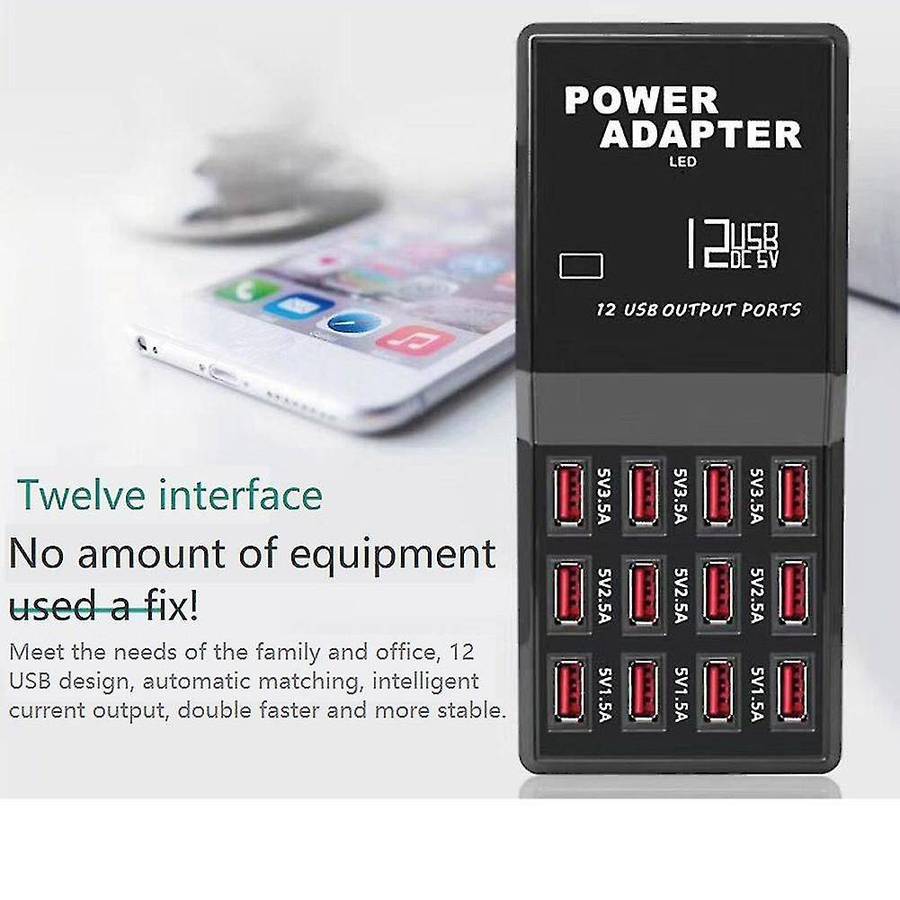 60W 12 Port USB Charging Station