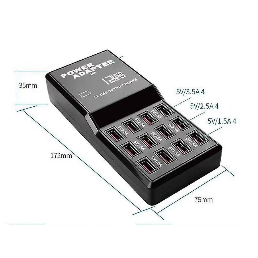 60W 12 Port USB Charging Station